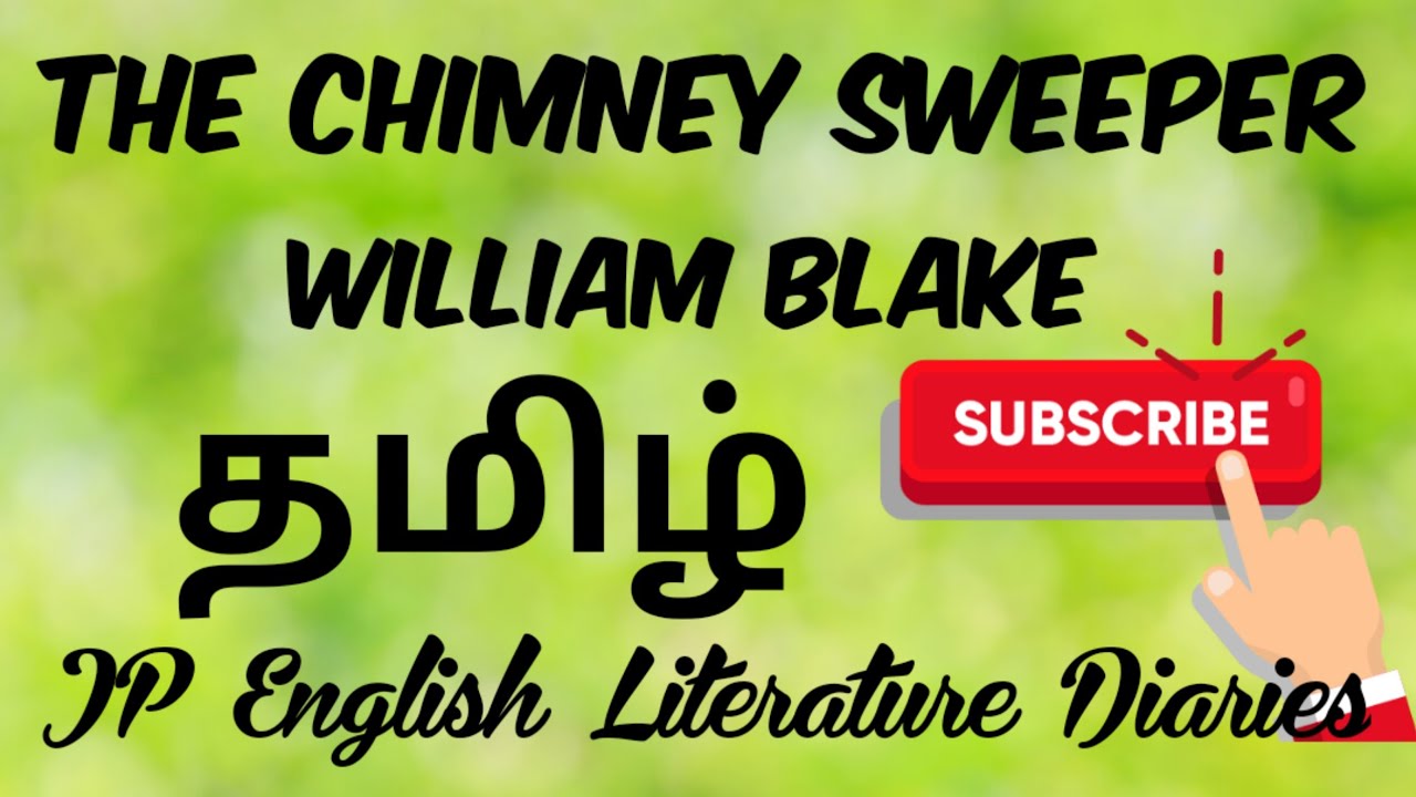 The Chimney Sweeper by William Blake Summary in Tamil