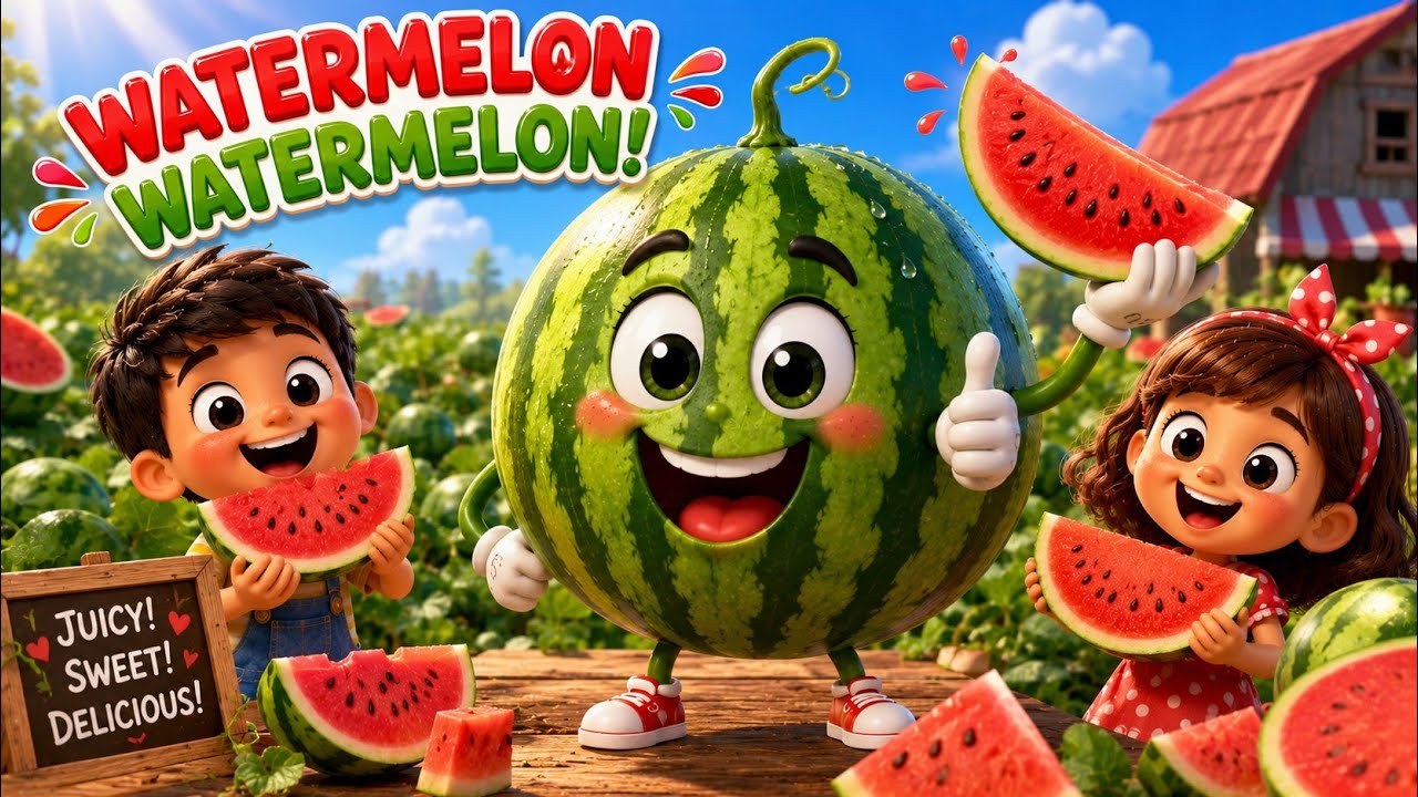 Watermelon Song|Fruit Salad Song|Kids Rhymes|Kids Songs|English Rhymes|Watch and Learn