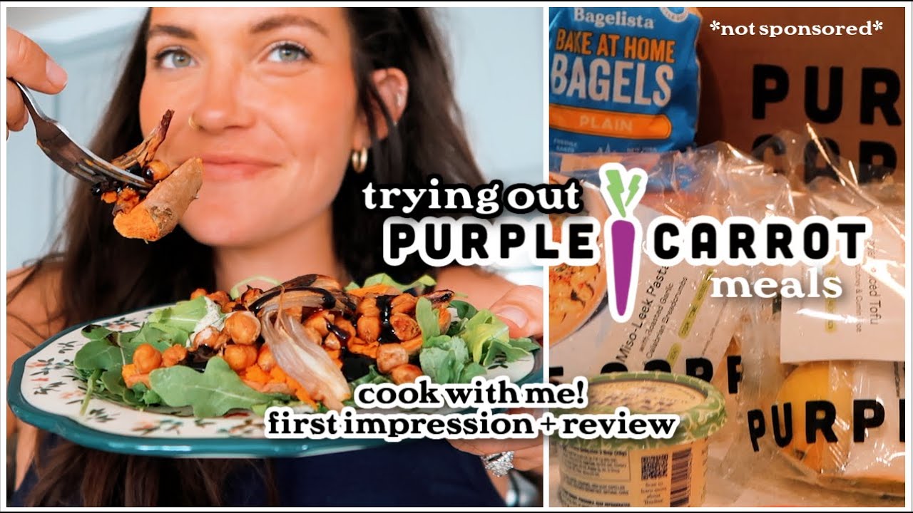 TRYING OUT PURPLE CARROT MEALS🥕*not sponsored* || HONEST REVIEW + discount code!