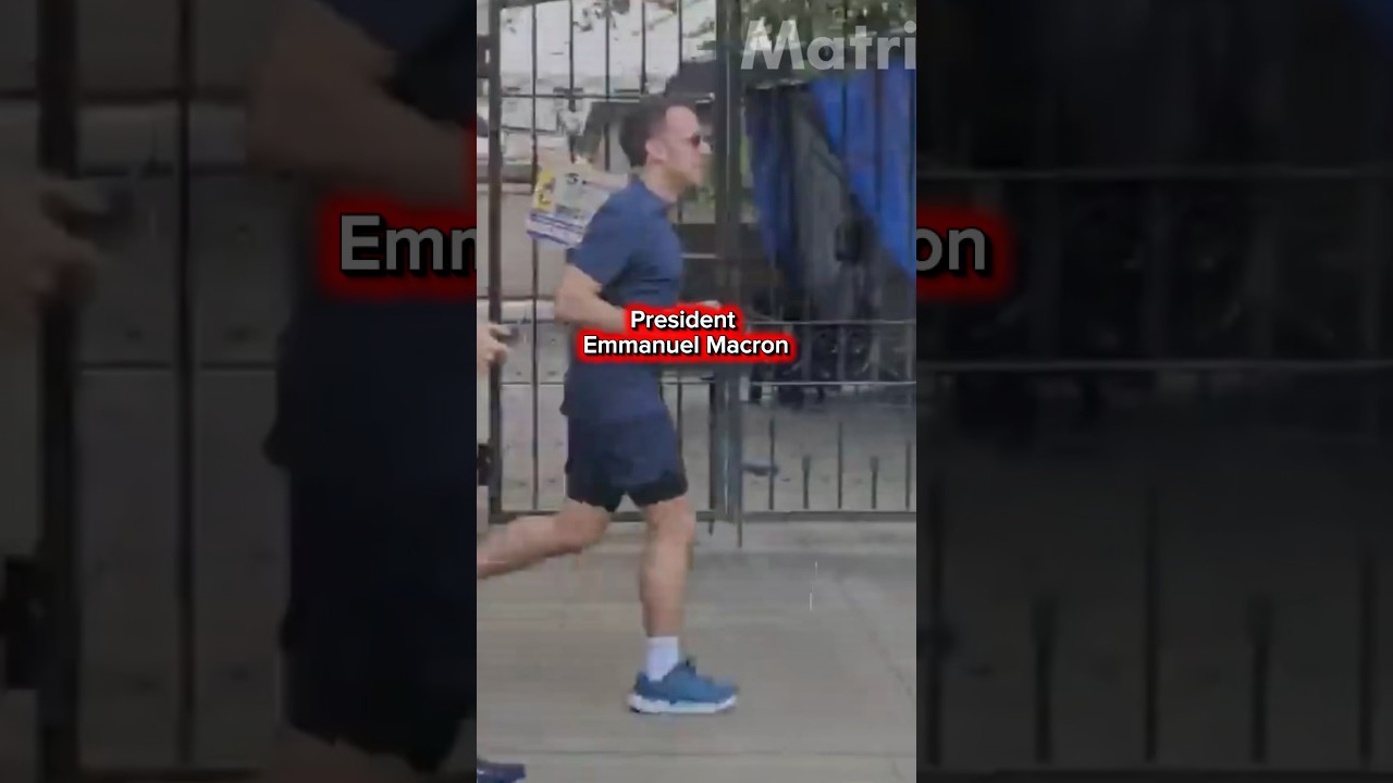 President Macron running at Marine Lines #shorts #defencenews #defence #aircraft