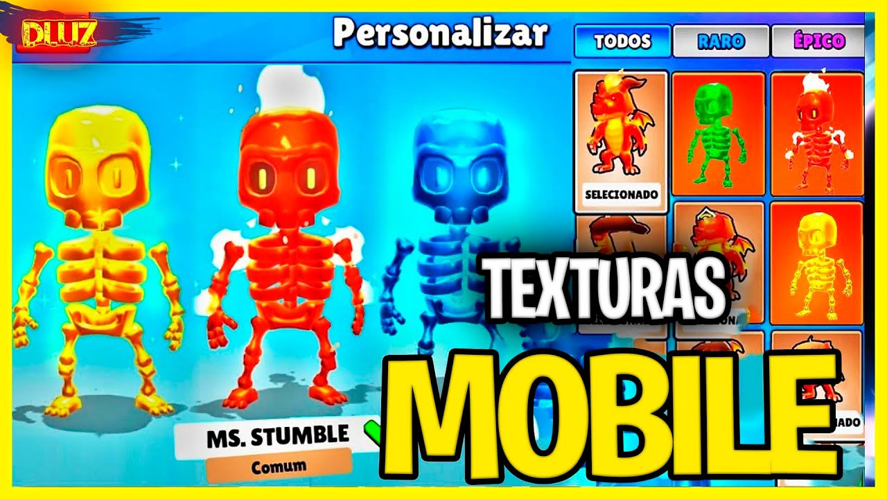 TEXTURAS PARA STUMBLE GUYS MOBILE COMO INSTALAR