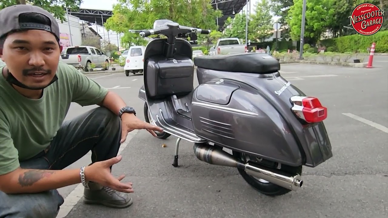 Vespa​ Sprint​ แต่งใส่ดิสหน้าทำสีใหม่จัดทรงสวยๆ
