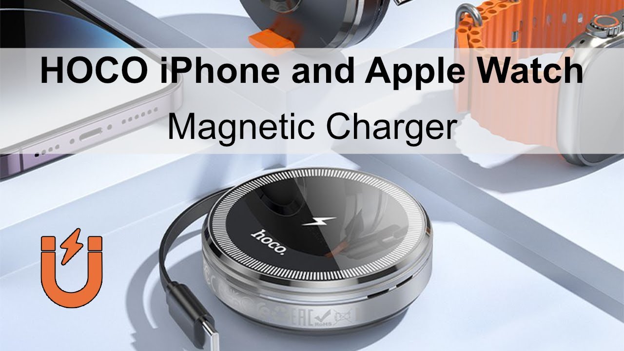 Беспроводное зарядное устройство Hoco MagSafe 2-в-1 для iPhone и Apple Watch