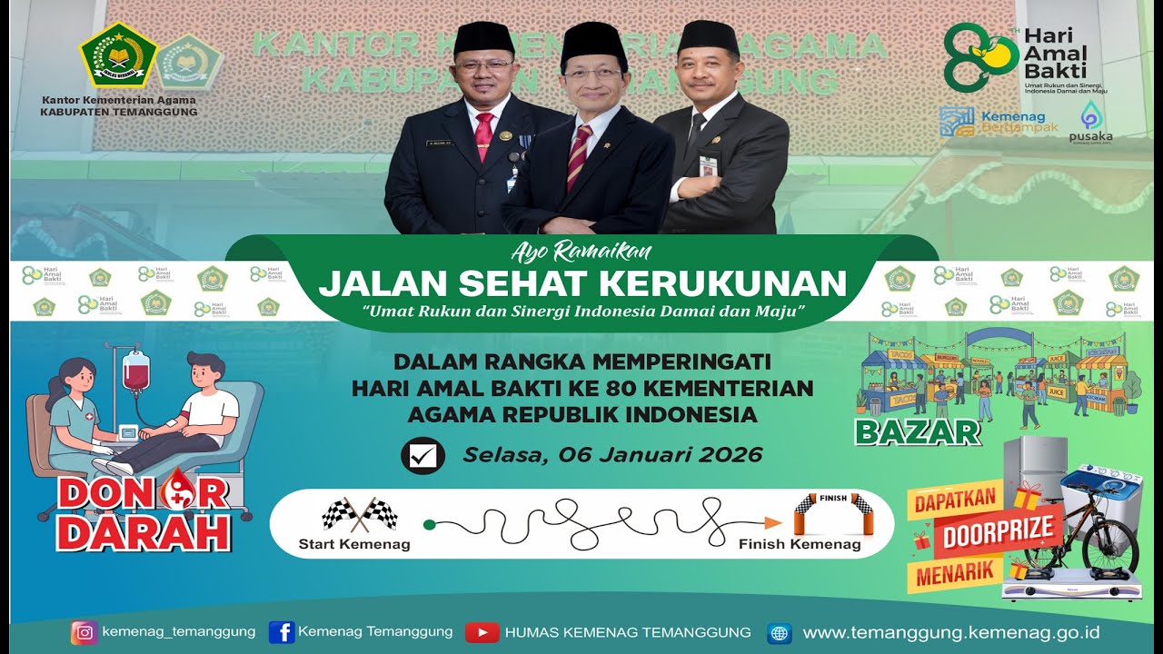 🔴 LIVE | JALAN SEHAT KERUKUNAN HAB KEMENTRIAN AGAMA KE 80 TAHUN 2026