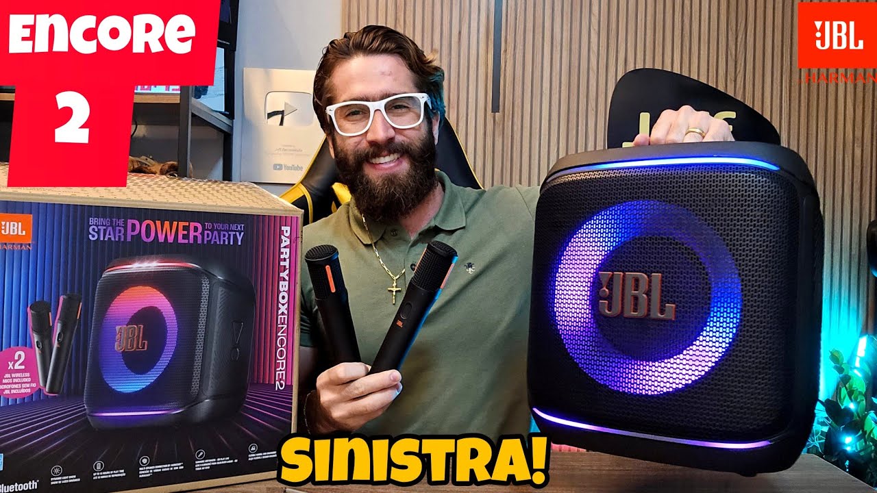Caixa de som JBL PARTYBOX ENCORE 2 100W IPX4: QUE MAGIA É ESSA? TÁ IMBATÍVEL! (Unboxing)