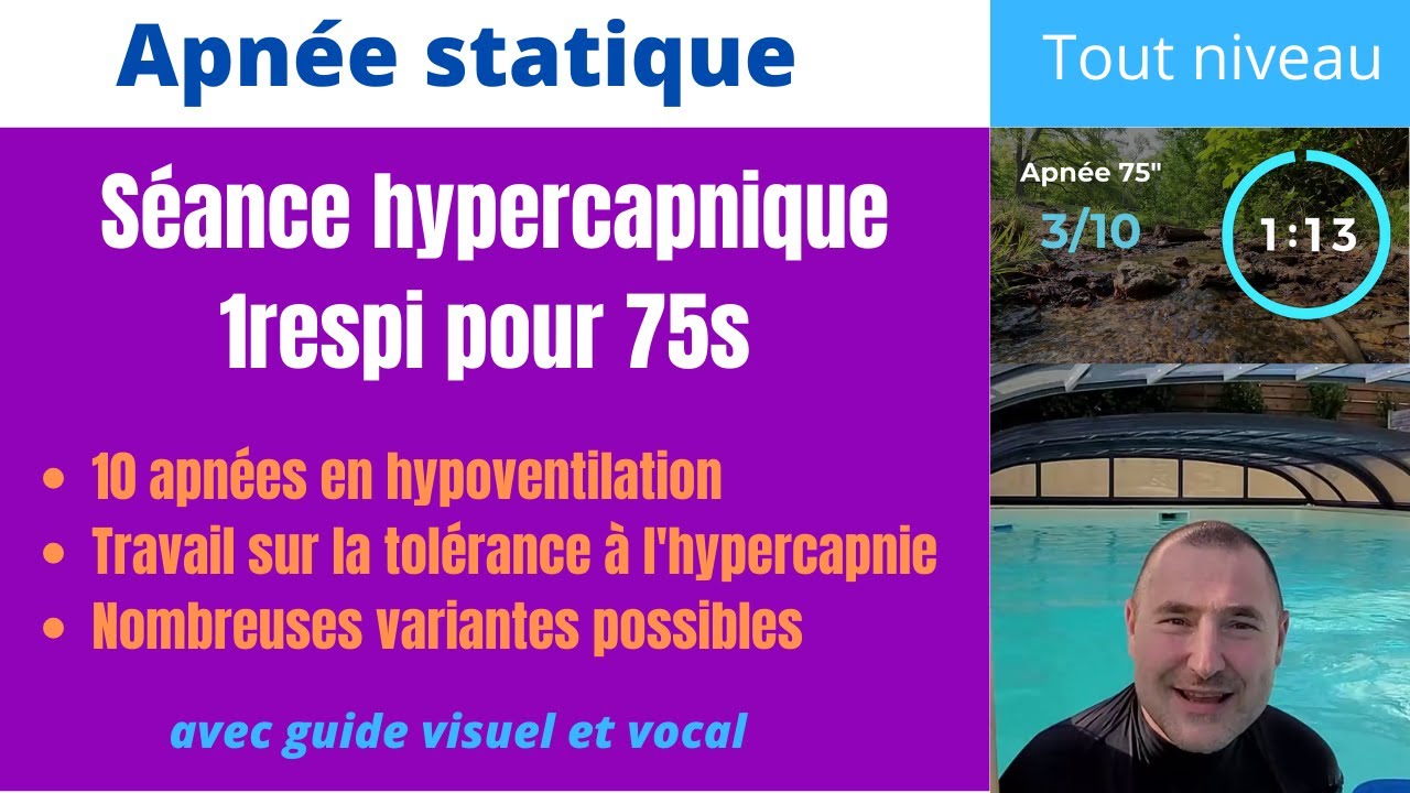 🤿 1respi 75: Réaliser 10 apnées avec 1 respiration pour  75