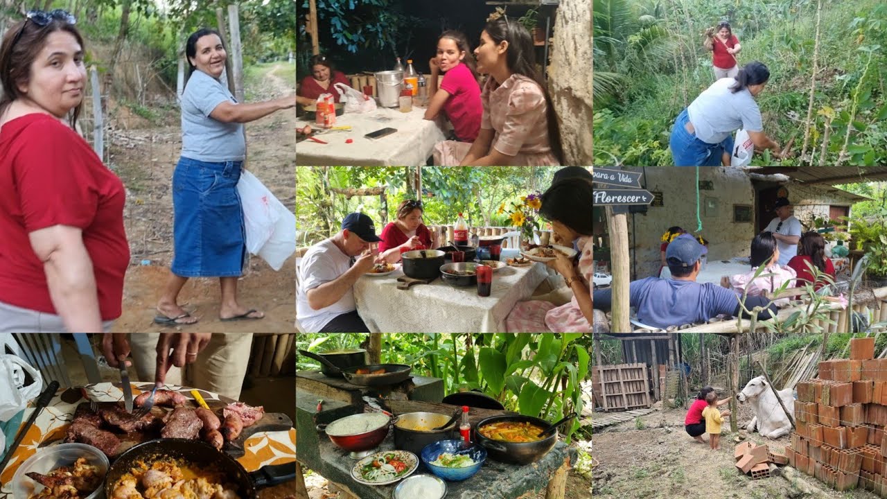  recebemos um casal de inscritos no sítio + como dezossa azinha e rechiar almoço e churrasco  