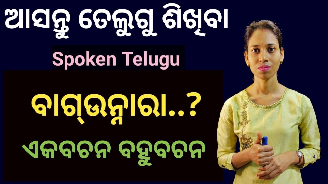 Odia To Telugu.ବାଗ୍ଉନ୍ନାରା ଶବ୍ଦକୁ ନେଇ ତେଲୁଗୁ ରେ କଥାବାର୍ତ୍ତା !!! (ଏକବଚନ,ବହୁବଚନ) Chapter-96