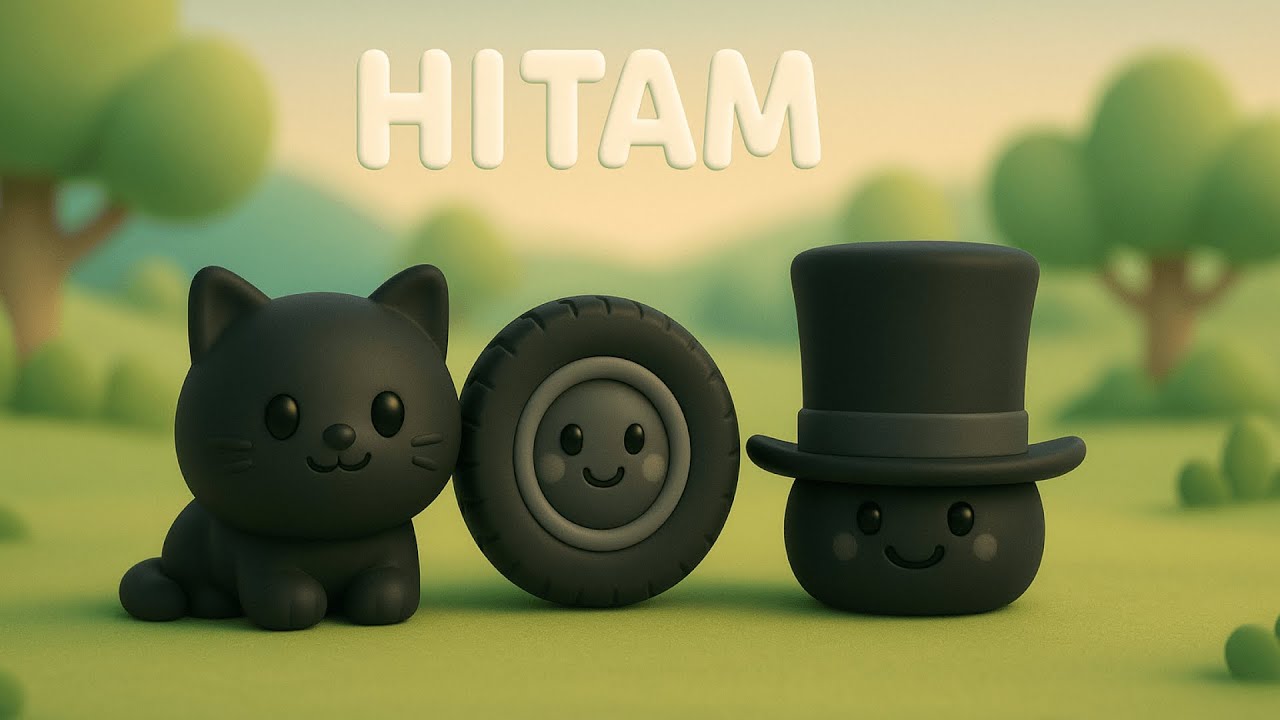 Belajar Warna HITAM | Mengenal Benda Gelap di Sekitar | Taz Mini Kids