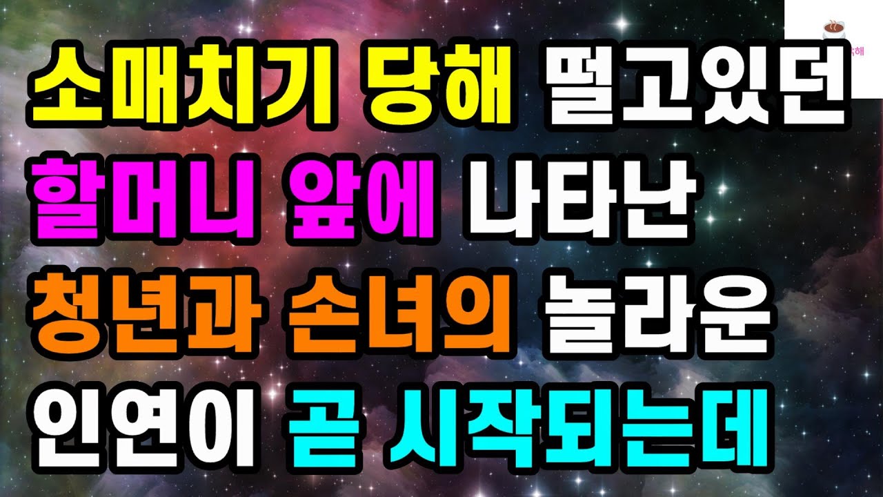 [가족 사랑사연] 소매치기 당해 떨고있던 할머니 앞에 나타난 청년과 손녀의 놀라운 인연이 곧 시작되는데ㅣ썰ㅣ사연ㅣ라디오사연ㅣ