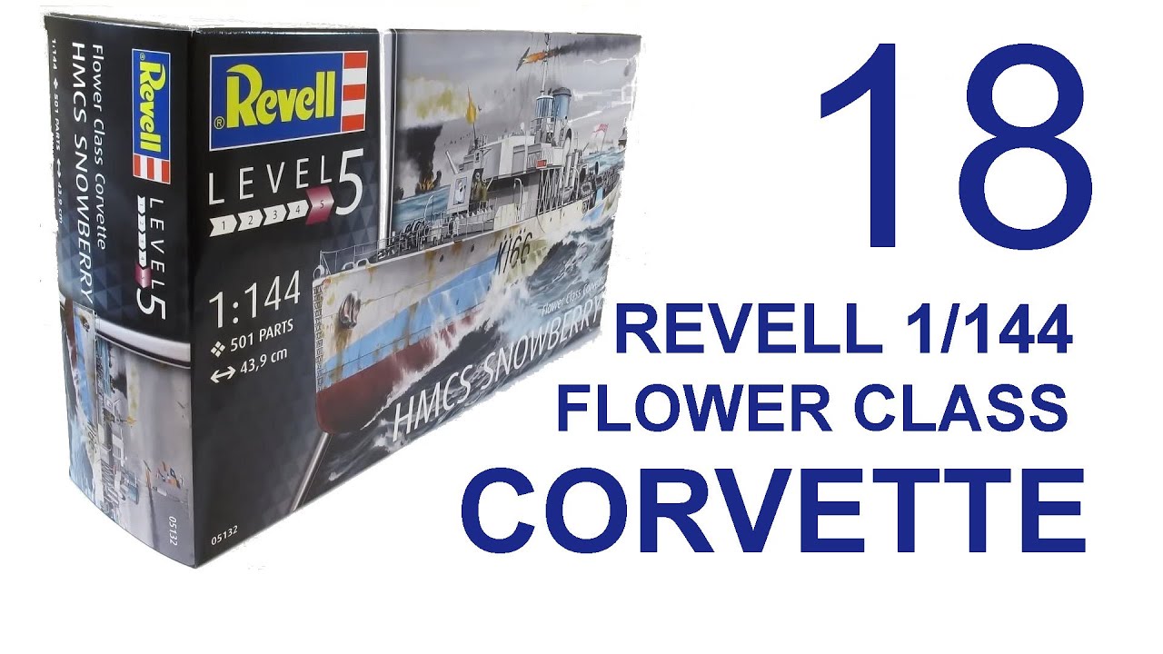 Revell 1/144 Flower Class Corvette full build with Pontos detail set Part 18