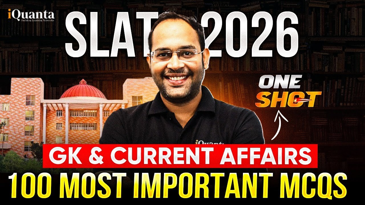 SLAT 2026 100 Most Important GK MCQs | PART 7 | High-Probability Questions for Symbiosis Law School