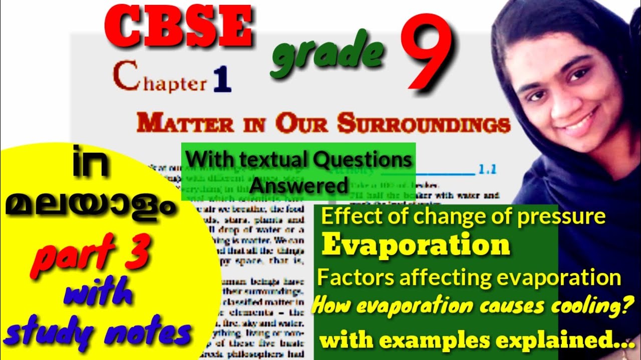 CBSE class 9 Matter in our surroundings part 3 in malayalam