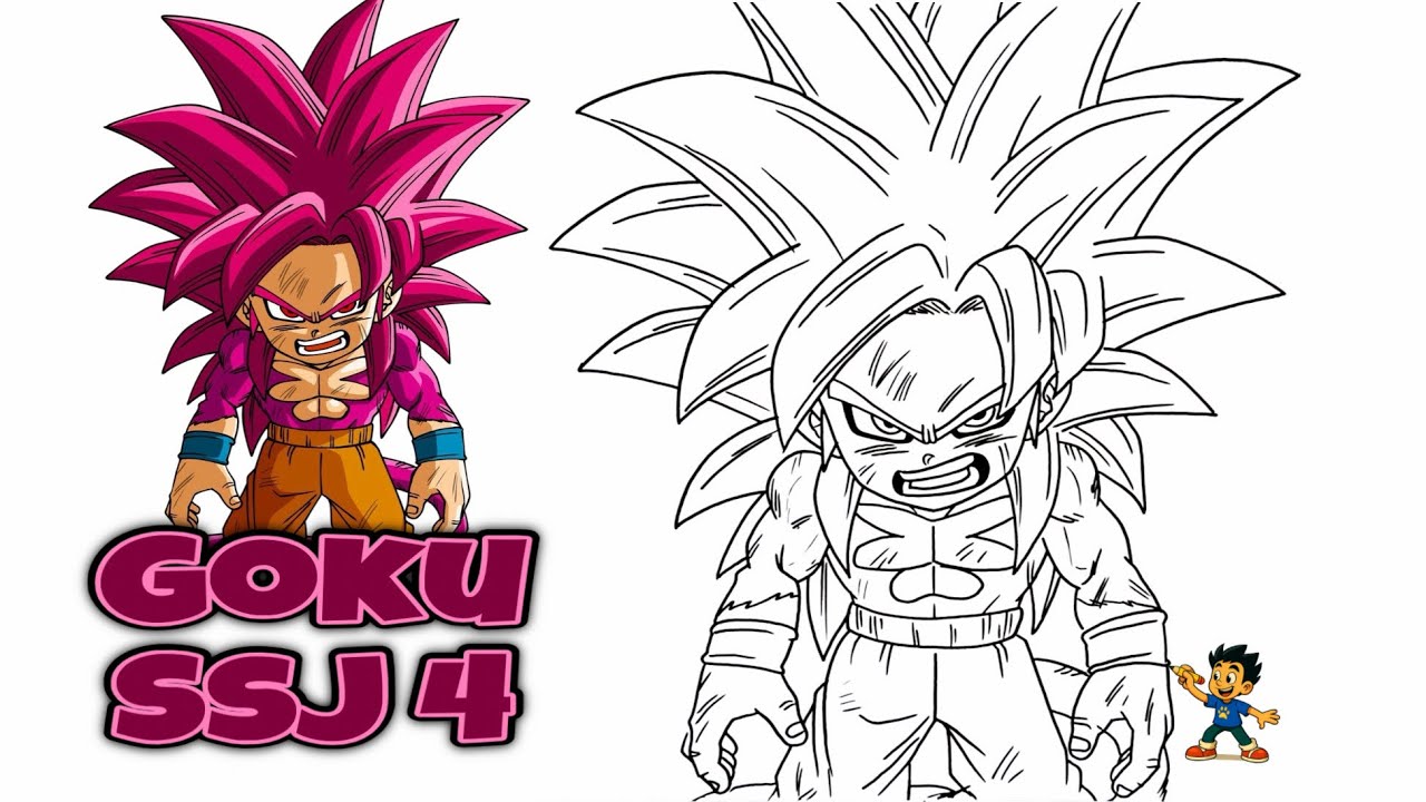 How to Draw Goku Super Saiyan 4 #dragonballdaima #drawingvideo #gokussj4 #howtodraw 