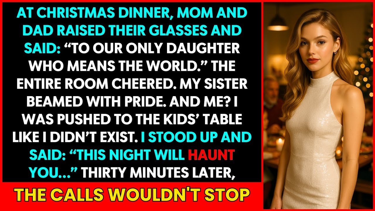 At Christmas Dinner, My Parents Raised a Toast to My Sister: ‘To Our Only Daughter…’ I Stayed Silent