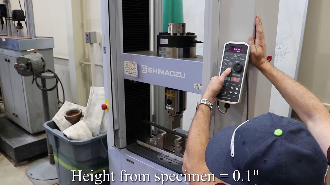 Shimatzu 3 Point Bending Test