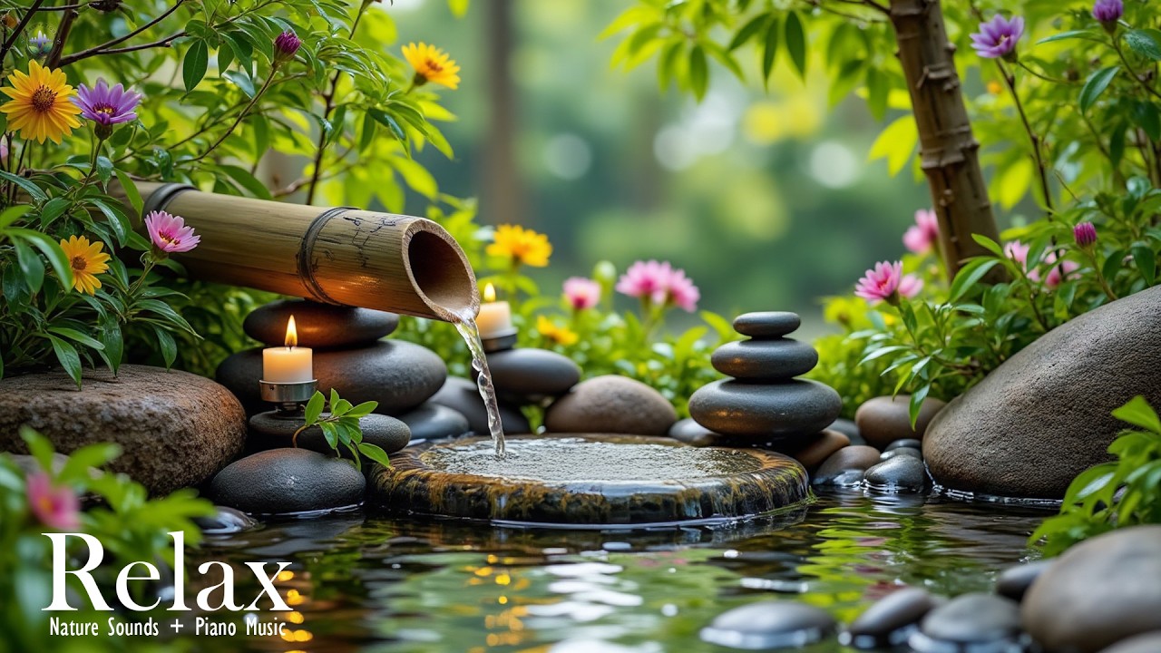 Soothing Spa Piano + Water Sounds 🌿 Relieve Stress, Anxiety & Depression | Calm Mind & Body