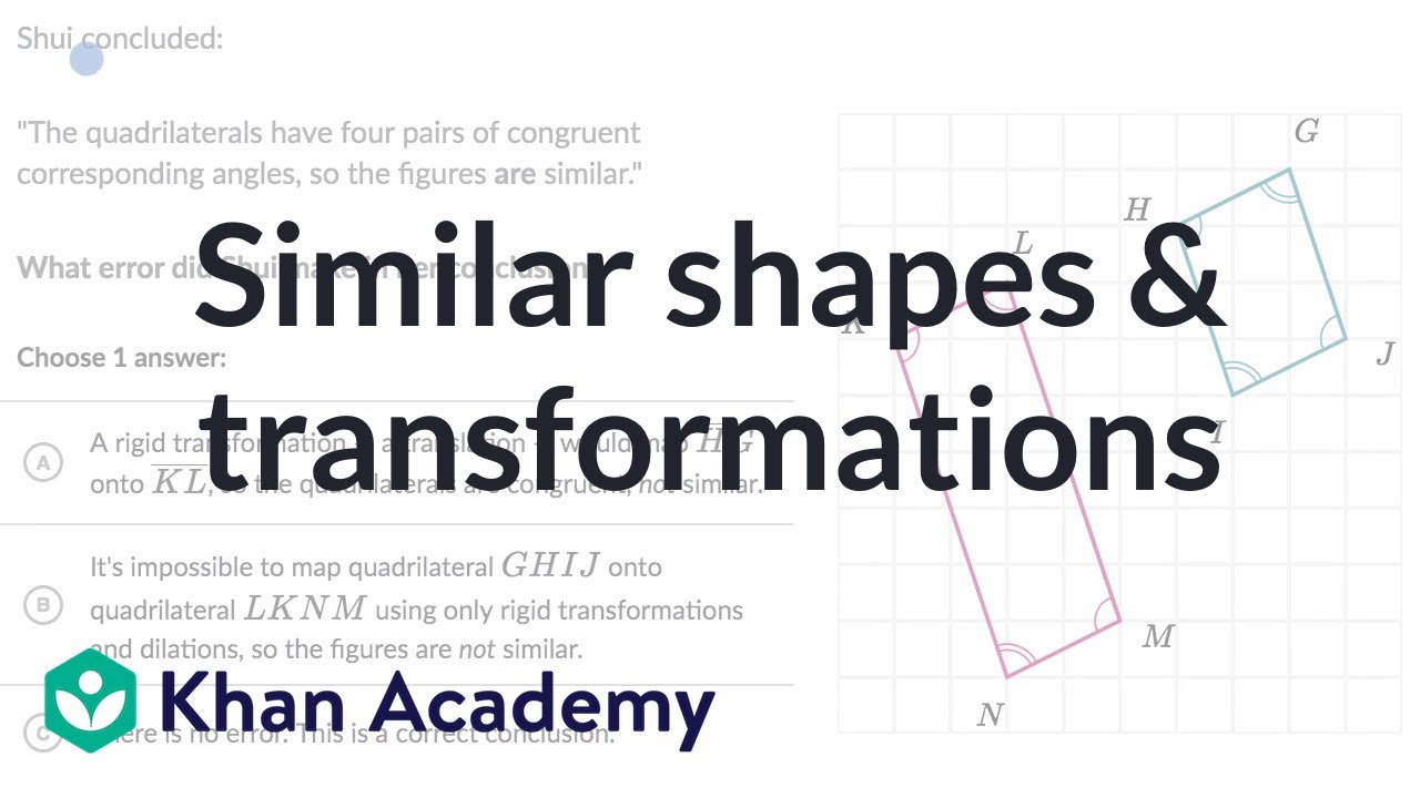 Similar shapes & transformations