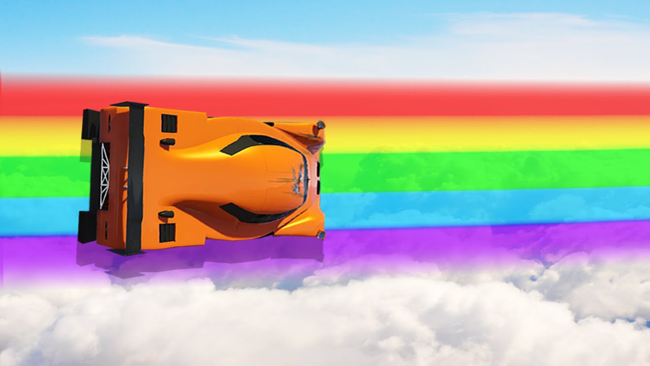 RAINBOW WALLRIDE RACE! (GTA 5 Funny Moments)