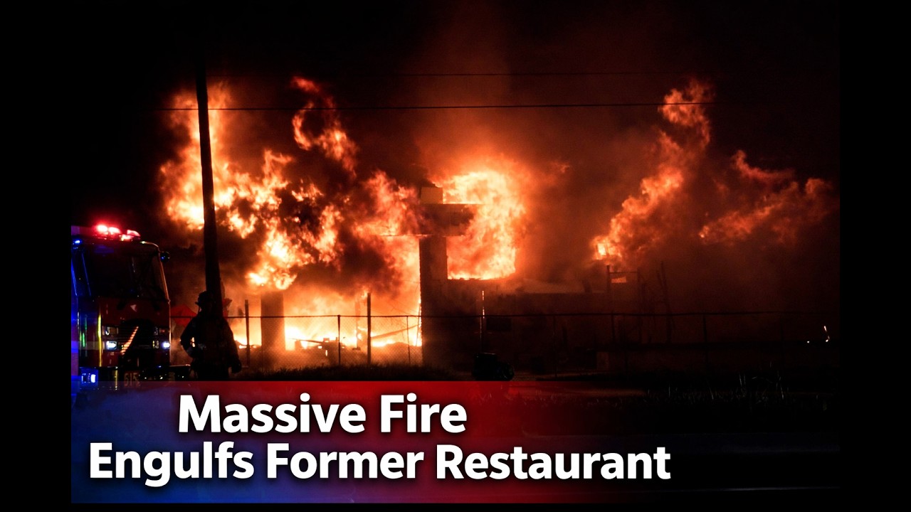 Massive Fire Engulfs Former Restaurant in Lakewood