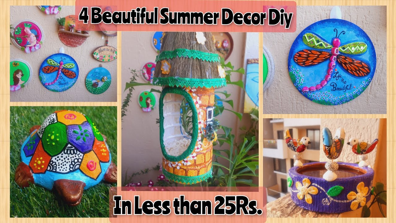 25 रु से भी कम मे बनाए ये खुबसूरत DiY | Wall Putty DiY ideas | 4 Super Cool DiYs for Balcony Decor