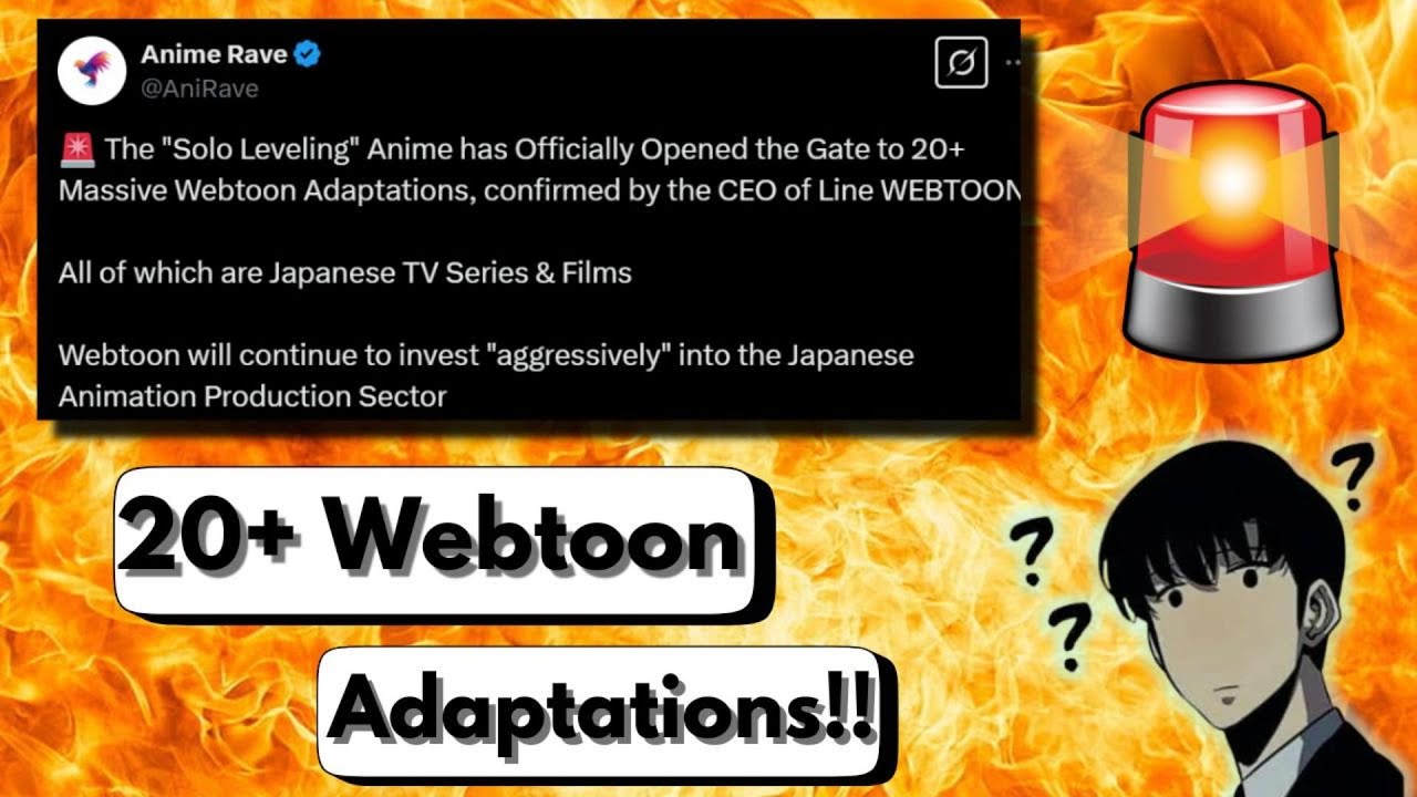 Solo Leveling Opened the Floodgates! 20+ Webtoon Anime Adaptations Announced!