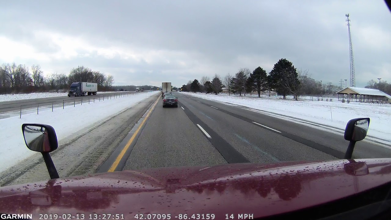 Jackknifed tanker truck