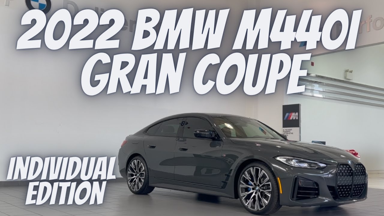 2022 BMW M440i Gran Coupe Individual Edition - Dravit Grey Metallic with Tacora Red Vernasca Leather