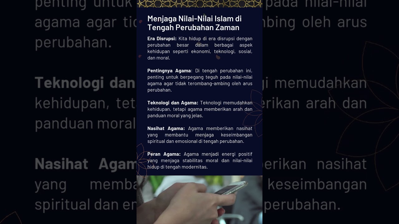 Menjaga Nilai-Nilai Islam di Tengah Perubahan Zaman