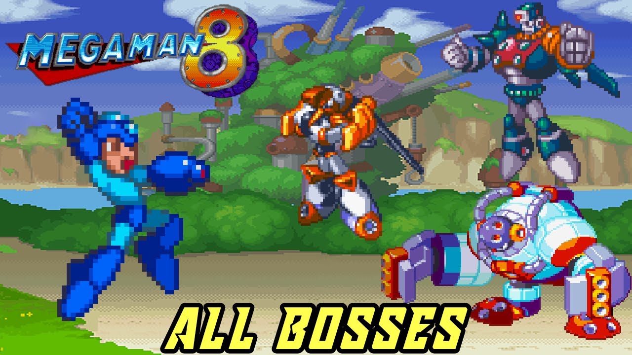 Mega Man 8 (PS1) - All Bosses (No Damage | Mega Buster Only)