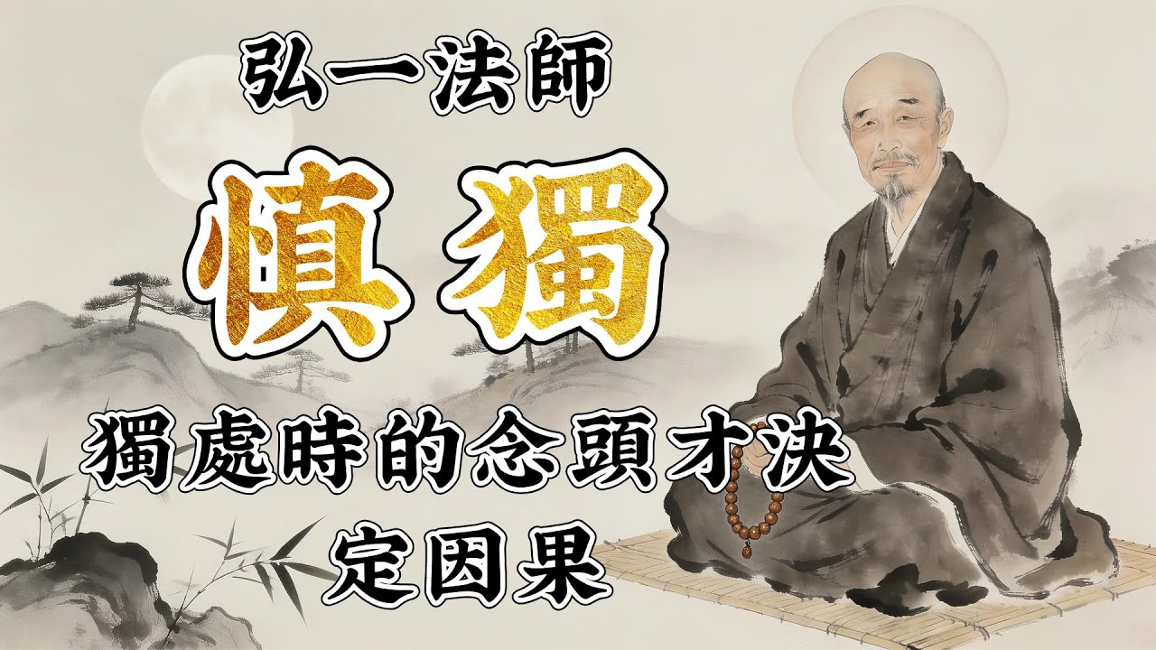 弘一法師慎獨開示：你獨處時的每一個念頭 都在悄悄改寫你的命運 | #佛教故事 #佛法 #修行 #開悟