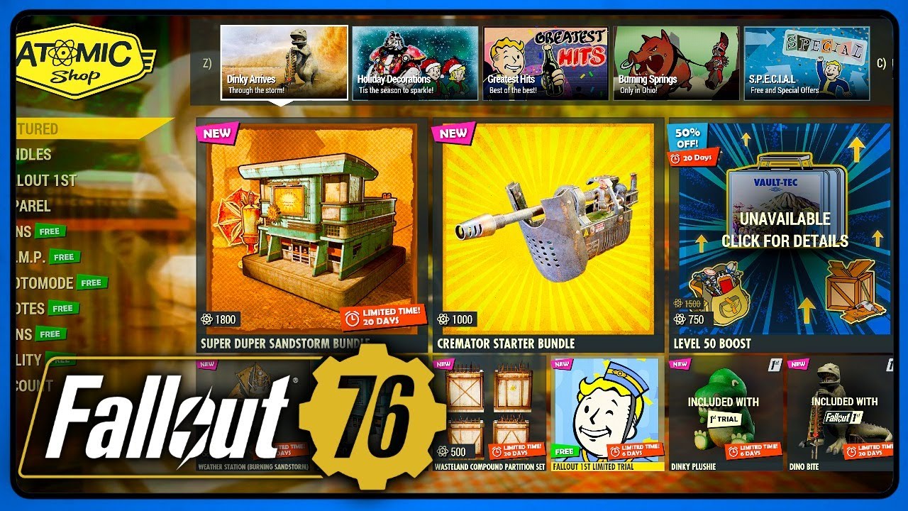 You Don't Want to Miss this Atom Shop Update: 16 December 2025 - Fallout 76