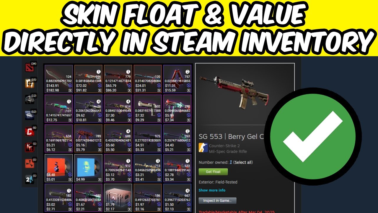 How to Check CS2 Skin Float and Value in Steam Inventory