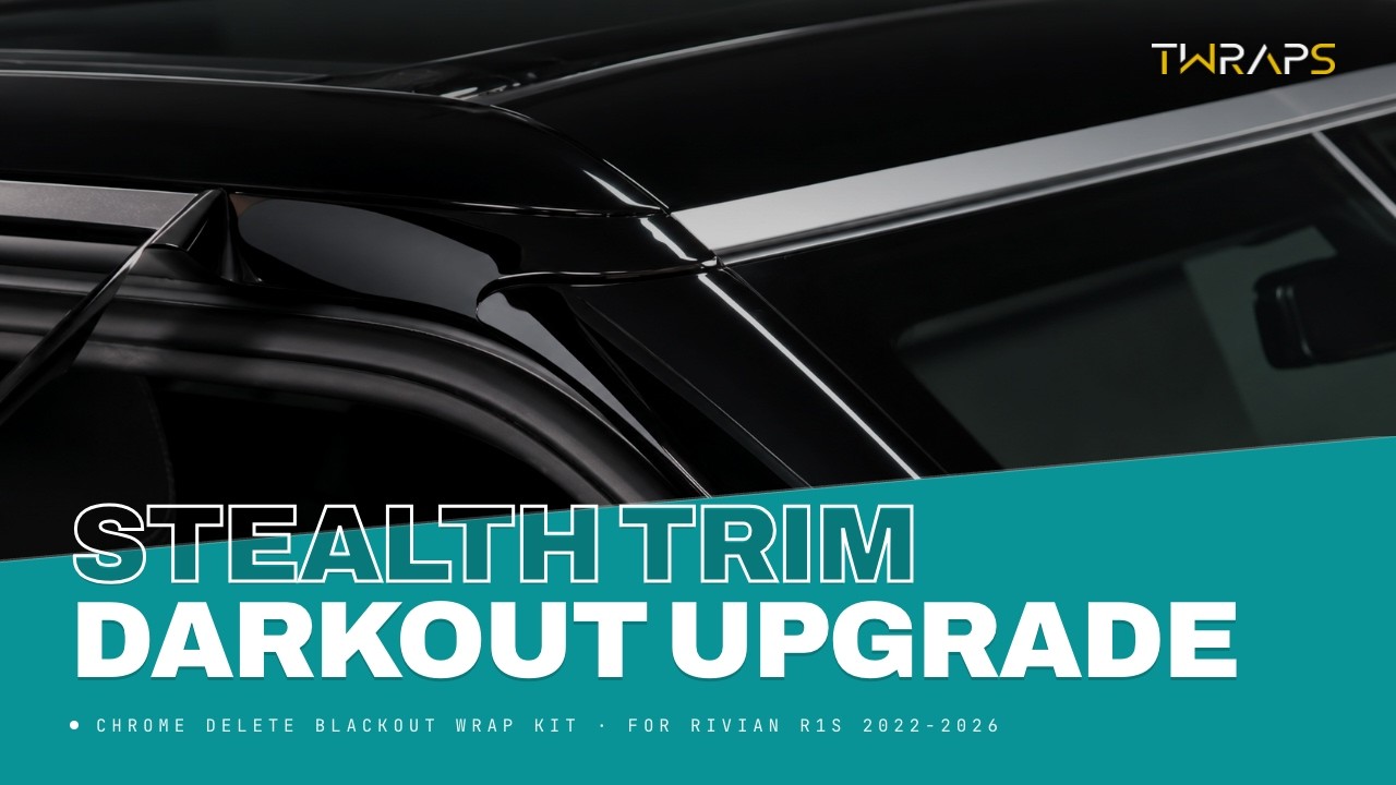 Chrome Delete for Rivian R1S (DIY pre-cut kit)