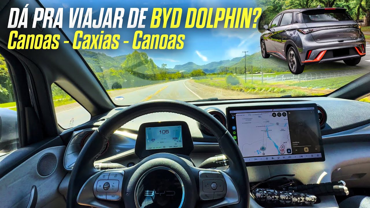 AUTONOMIA BYD DOLPHIN NA ESTRADA - SERÁ QUE CHEGA SEM CARREGAR? - VLOG