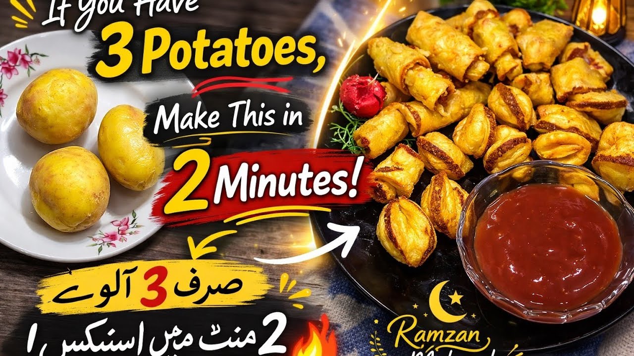 Ramzan Special 3 Potato Crispy Bites 🔥 | Easy & Quick Iftar Snack Recipe