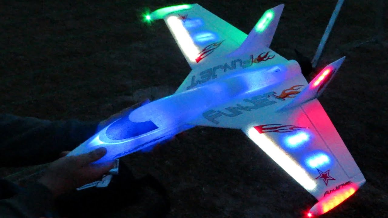 FUNJET RC PLANE NIGHT FLYING / NACHTFLUG / Model sports meeting Damelang 2015 *1080p60fpsHD*