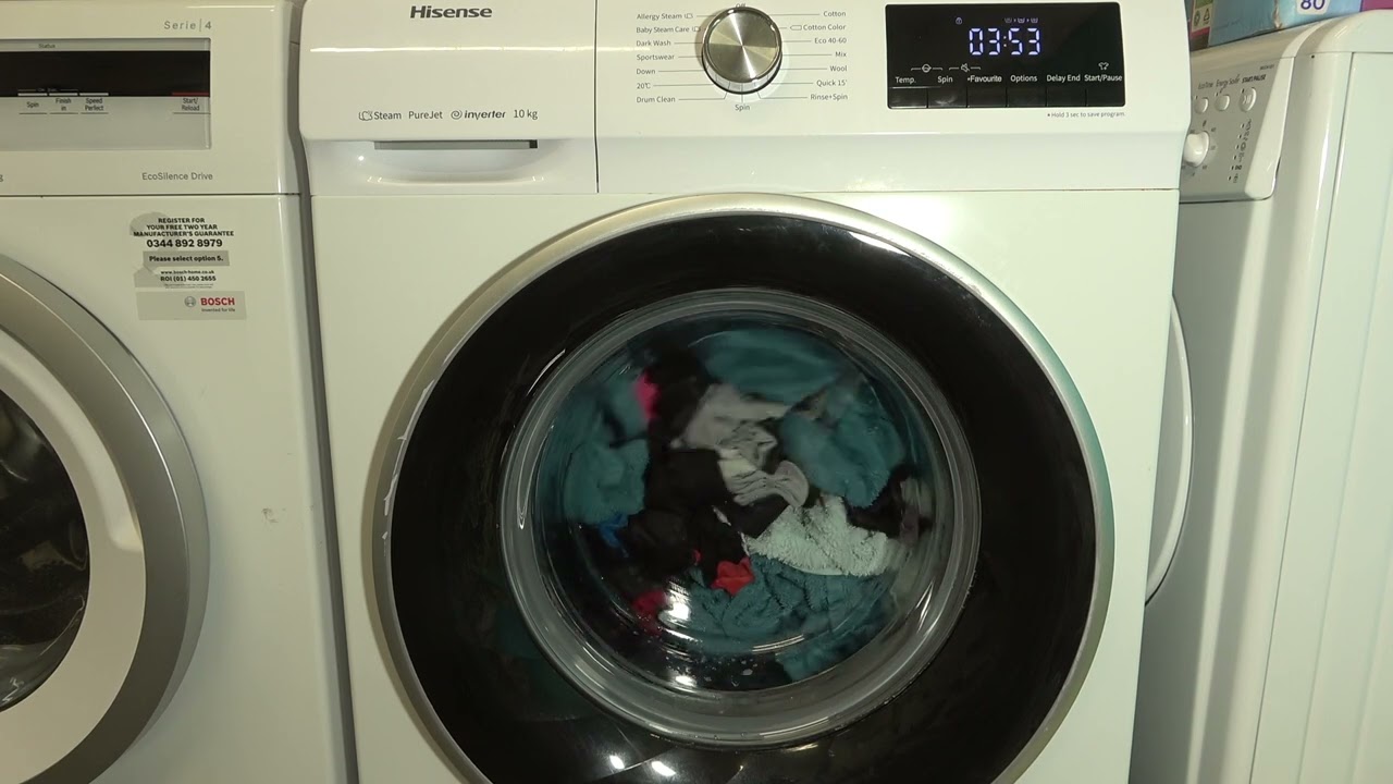 Cotton standard eco 60'c 🌱 / Hisense 10kg WFQY1014EVJM Washing machine.