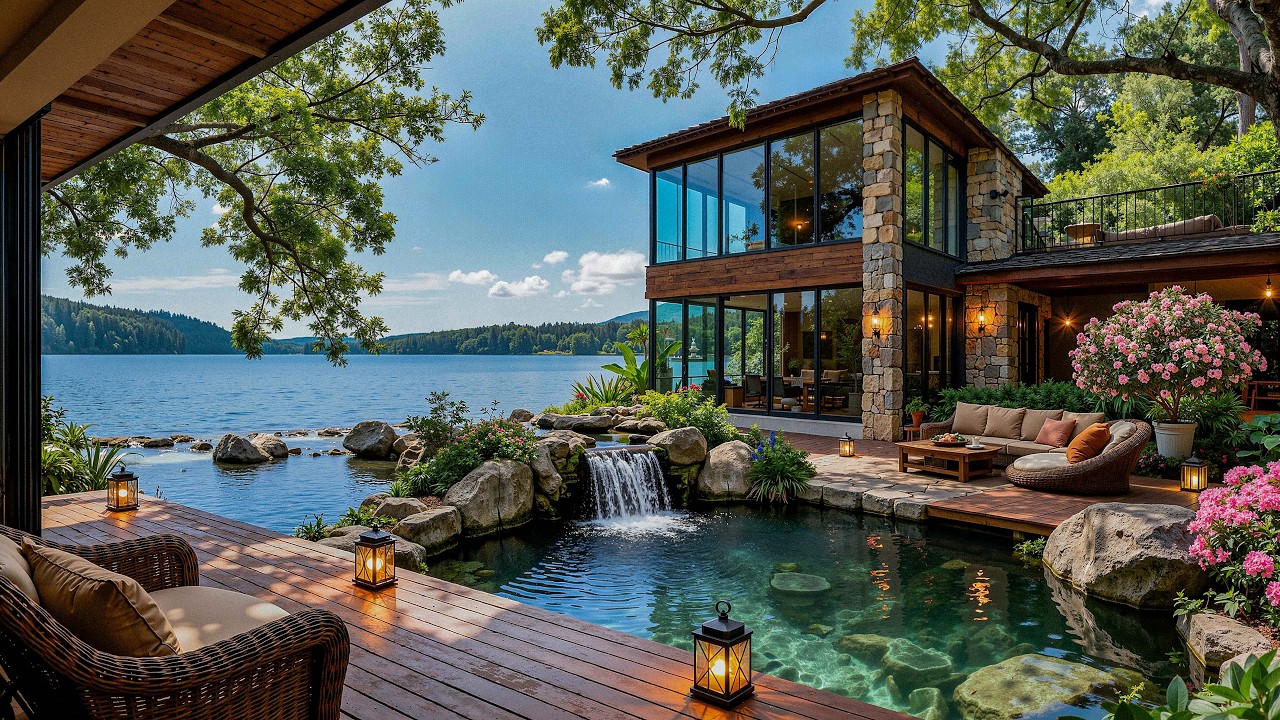 Nature Jazz Retreat by the Lake 🌿 March Morning Jazz in Calm Forest Ambience for Study and Work