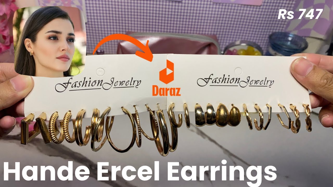 Hande Ercel Inspired Affordable Earrings from Daraz ✨ 12 Types of Earrings with Names 💕