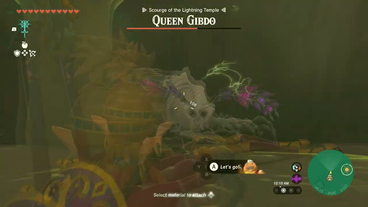 Legend of Zelda Tears of the Kingdom Lighting Temple Boss Battle Walkthrough (4K)