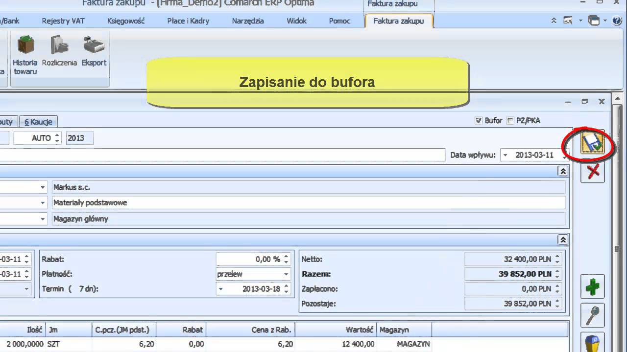 1.1 Program Comarch Optima, wprowadzenie, jak działa Handel