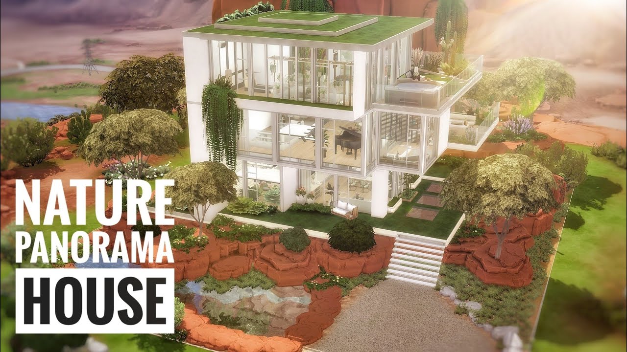 Nature House Panorama Plateau || TheSims4 || StopMotion speed || 