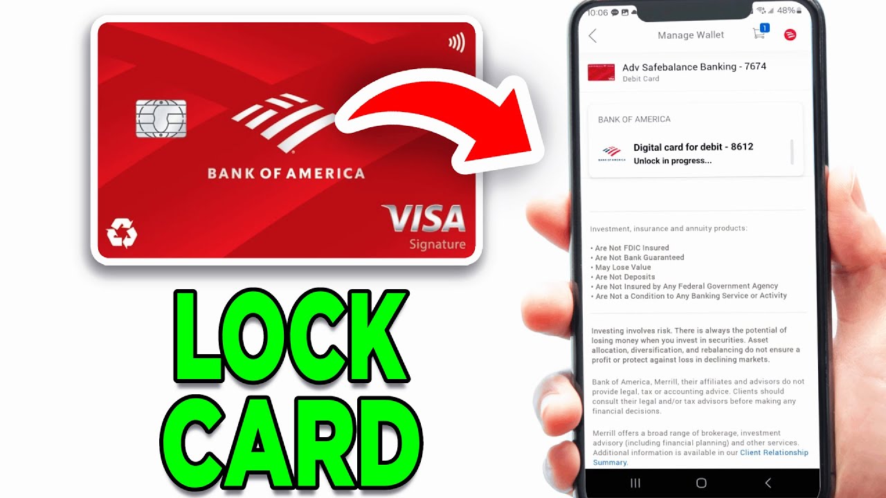How To Lock Bank Of America Card Online! - Tutorial