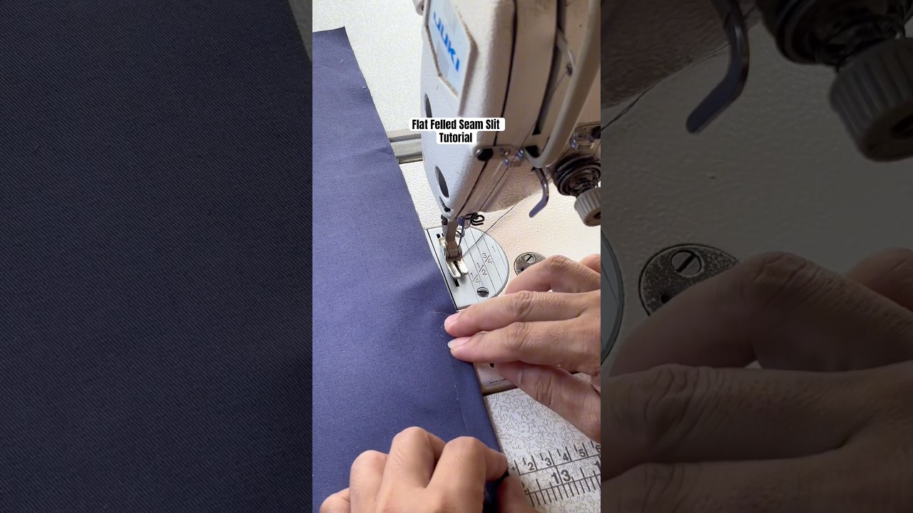 Flat Felled Seam Slit Tutorial #sewing #tailoring #sewingtutorial #sewingtips #sewingtricks