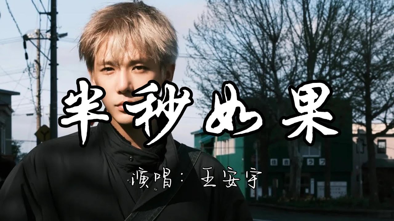 王安宇 - 半秒如果『我带你去找 半秒如果 baby 找第几号的天地那个我。』『动态歌词MV』#新歌更新 #必听热门歌曲