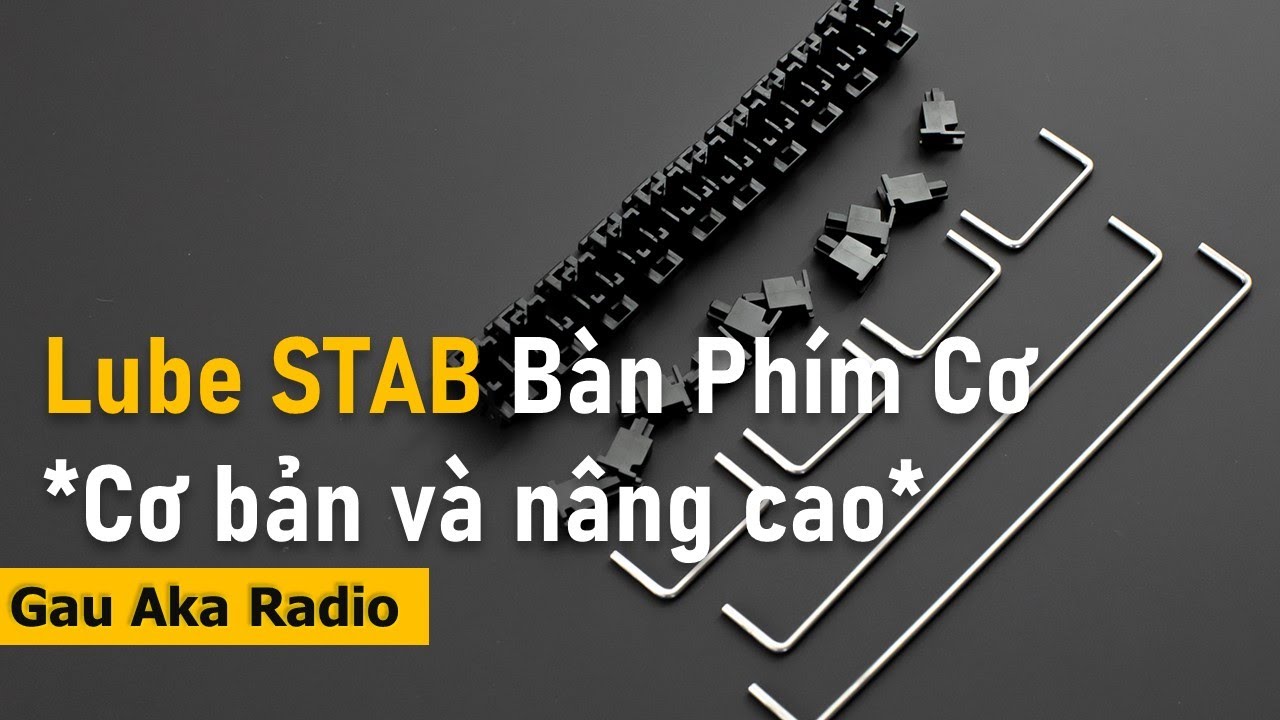 Cách lube stab bàn phím cơ - Lube Stab Everglide EG Panda Plate Mount x NJ68 | Gau Aka Radio