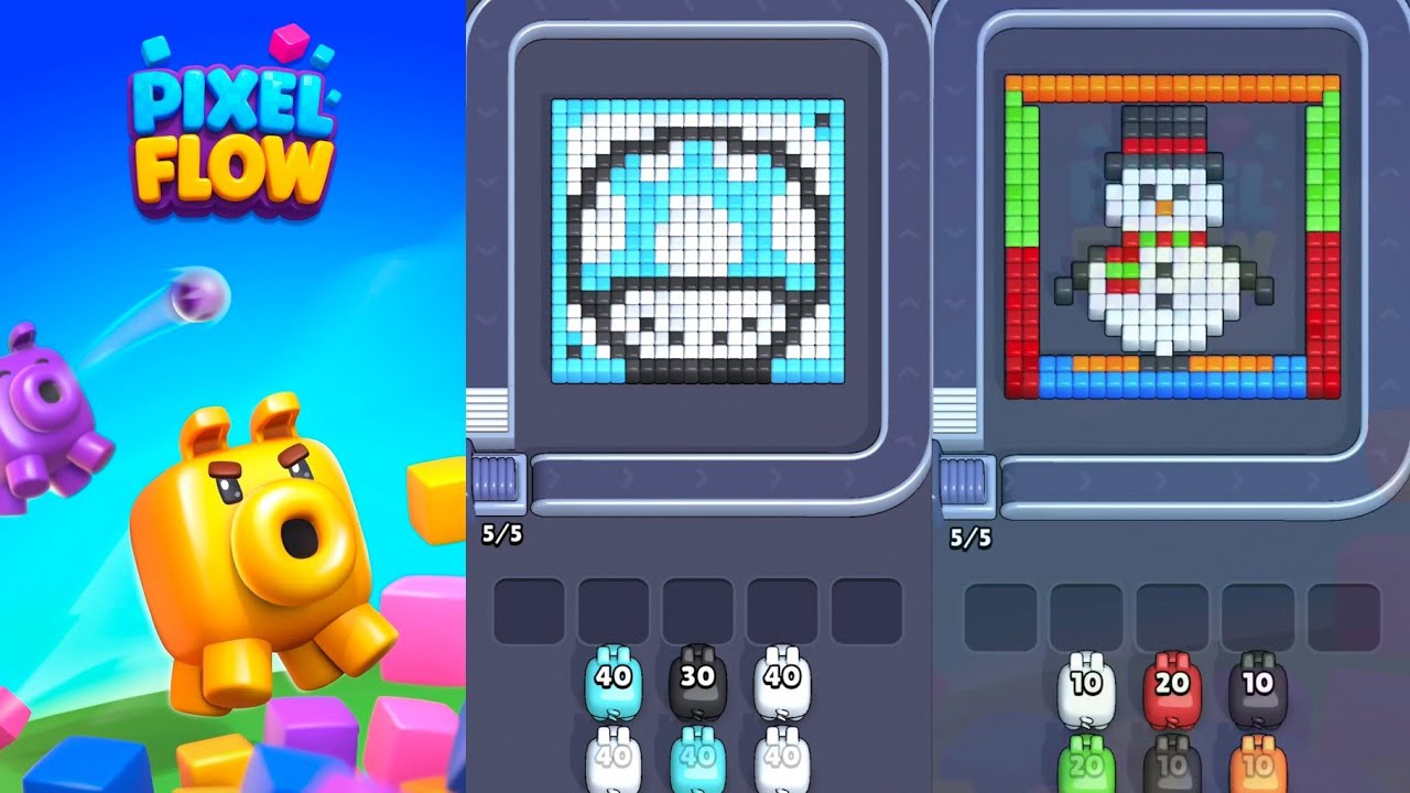 Pixel Flow | Level 1 - 10 | Gameplay