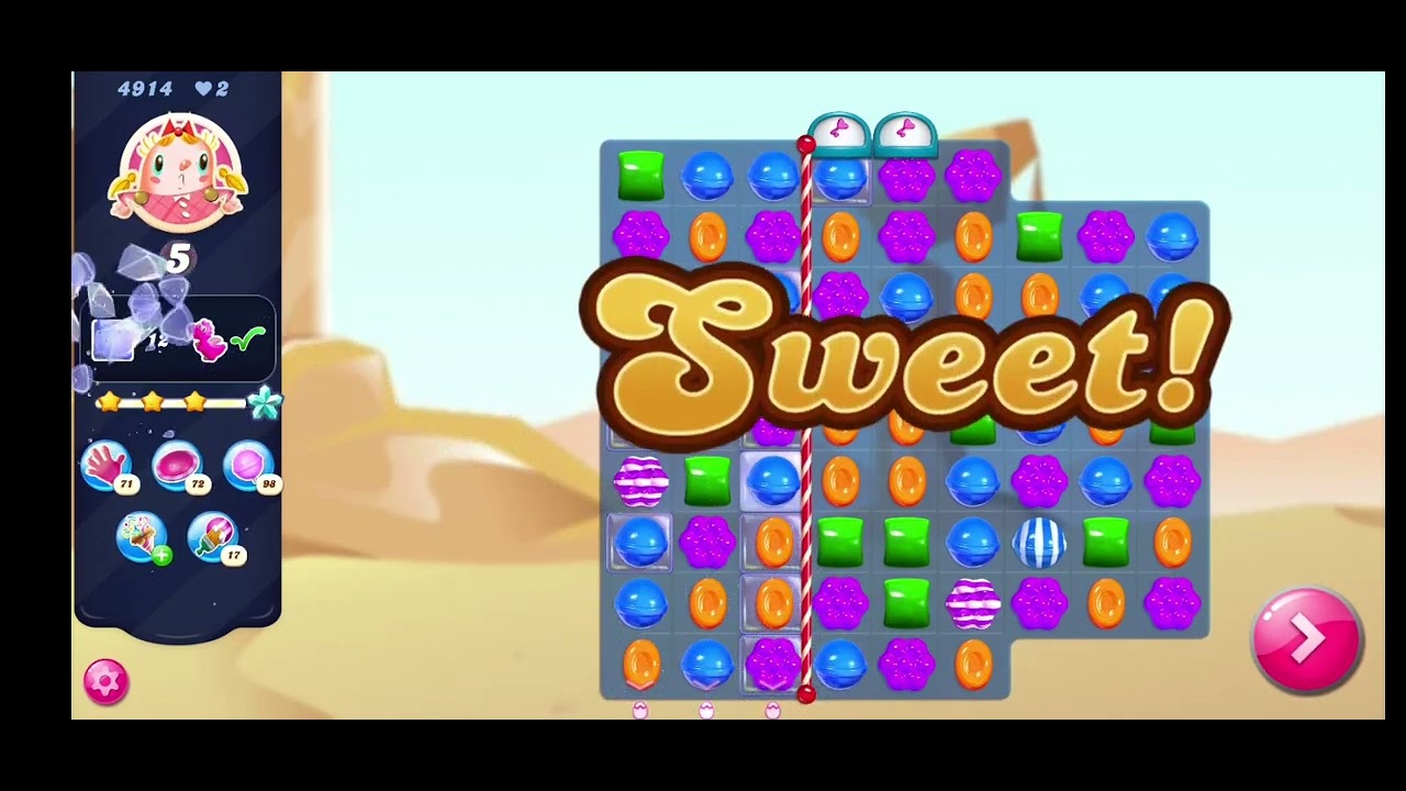Candy Crush Saga level-4914//Nightmarishly hard level