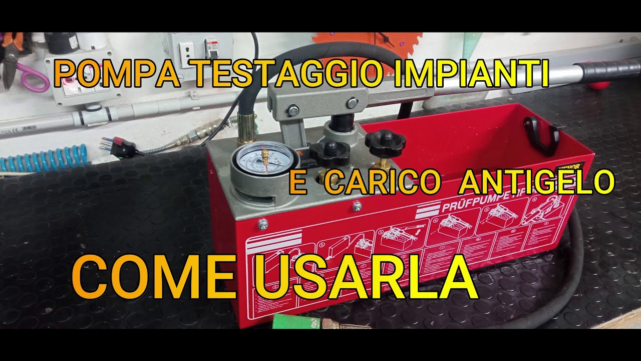 🏡Pompa testaggio impianti e carico antigelo vevor, come usarla.